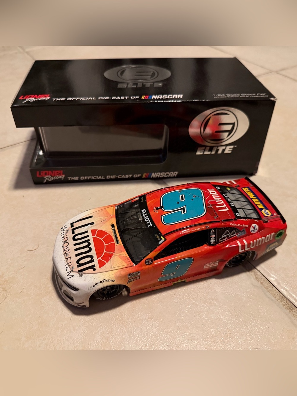 Chase Elliott #9 Llumar NASCAR Elite Die-Cast Car